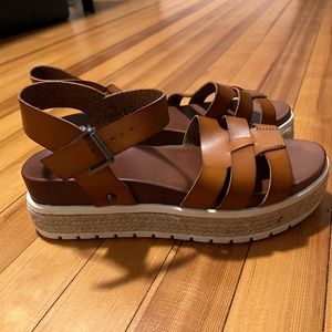 MIA platform leather sandals, size 10